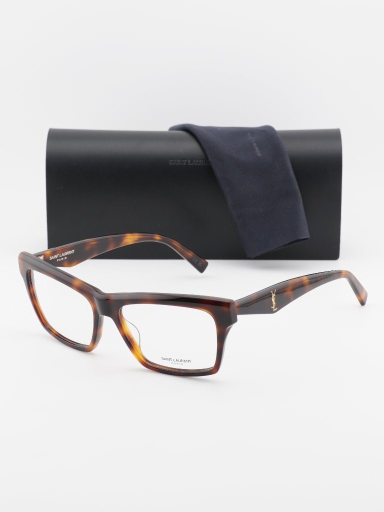 Saint Laurent Slm104 Opt 003 Square Eyeglasses Havana 56mm